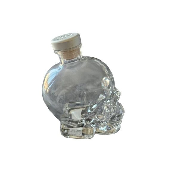 Crystal head vodka clear skull empty bottle & Cork Top - Picture 2 of 6